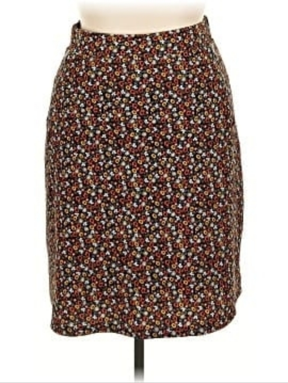 Le Lis Floral A-Line Skirt Size L | Colorful Print, Zip Pocket Detail